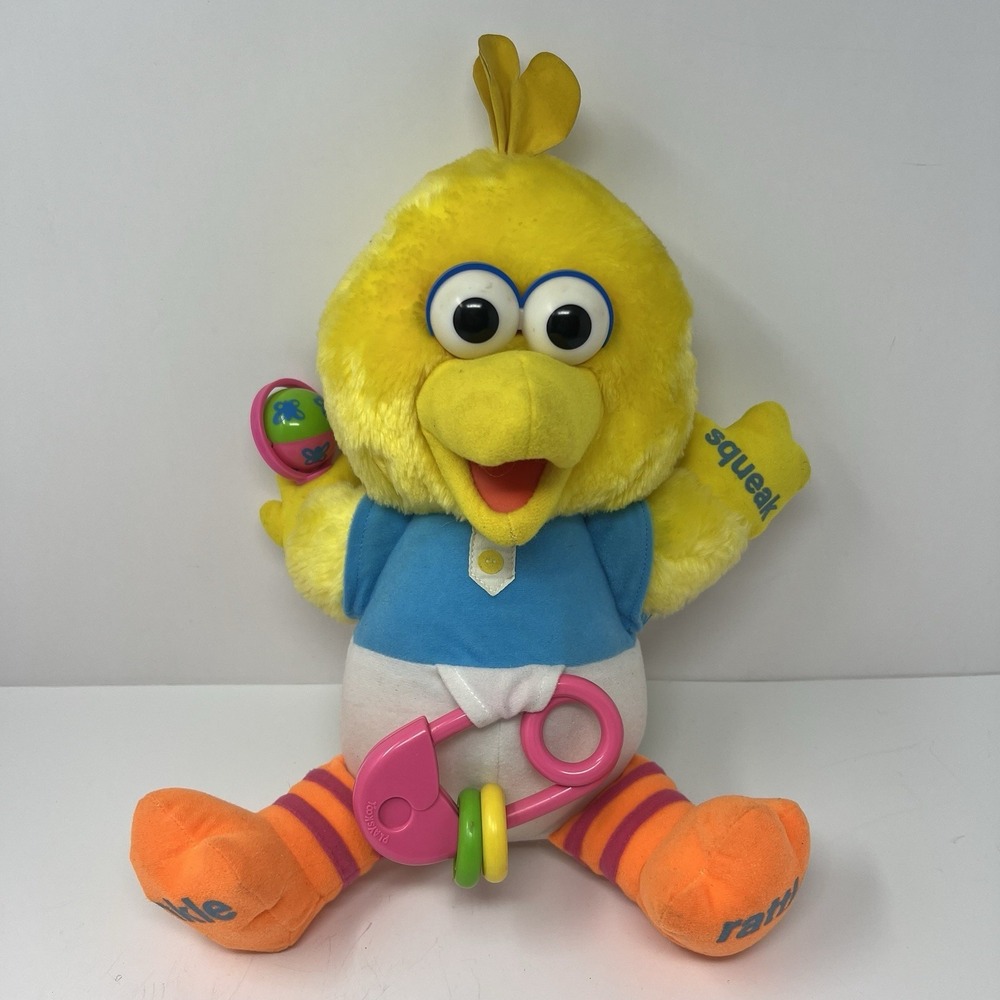 Playskool‎ Sesame Street Busy Big Bird Sensory 14" Plush Toy 1988 Vintage #5407